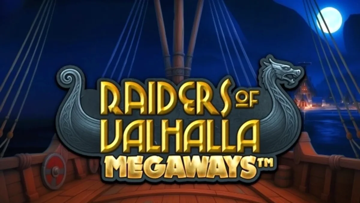 Tampilan visual slot Raiders of Valhalla Megaways dengan tema Norse